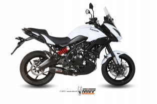 Mivv Oval Carbon Compleet 2in1 Uitlaatsysteem met E-keur Kawasaki Versys 650 2015 > 2020